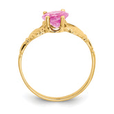 10k October Birthstone Claddagh Ring